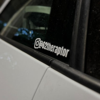 Social Handle Username Decal